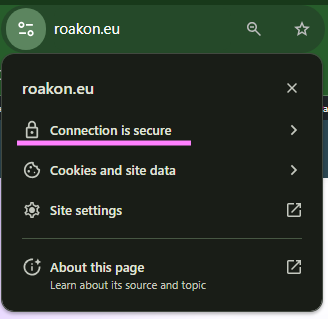 This HTTPS paddlock icon indicates that there is a secure connection between you and the website.